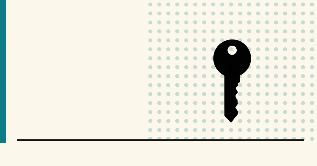 Flat black silhouette of a house key — owning the platform you build your audience on