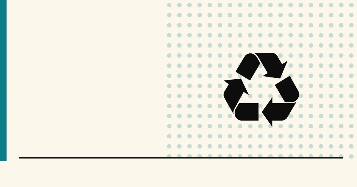 Flat black silhouette of recycling arrows — repurposing old content without just reposting it